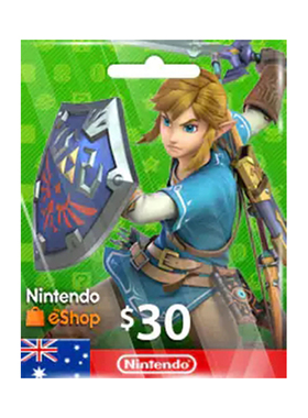 澳洲服任天堂eShop充值卡30AUD澳币 Nintendo Switch eShop Card