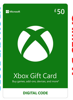 GBP 50 XBOX LIVE GIFT CARD UK voucher code 英国XBOX充值点卡