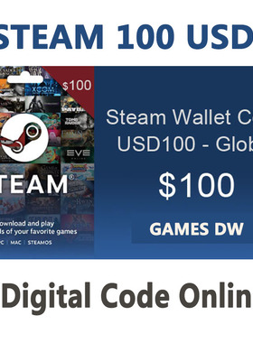 美国steam钱包充值点卡100美金 steam wallet gift card USD100