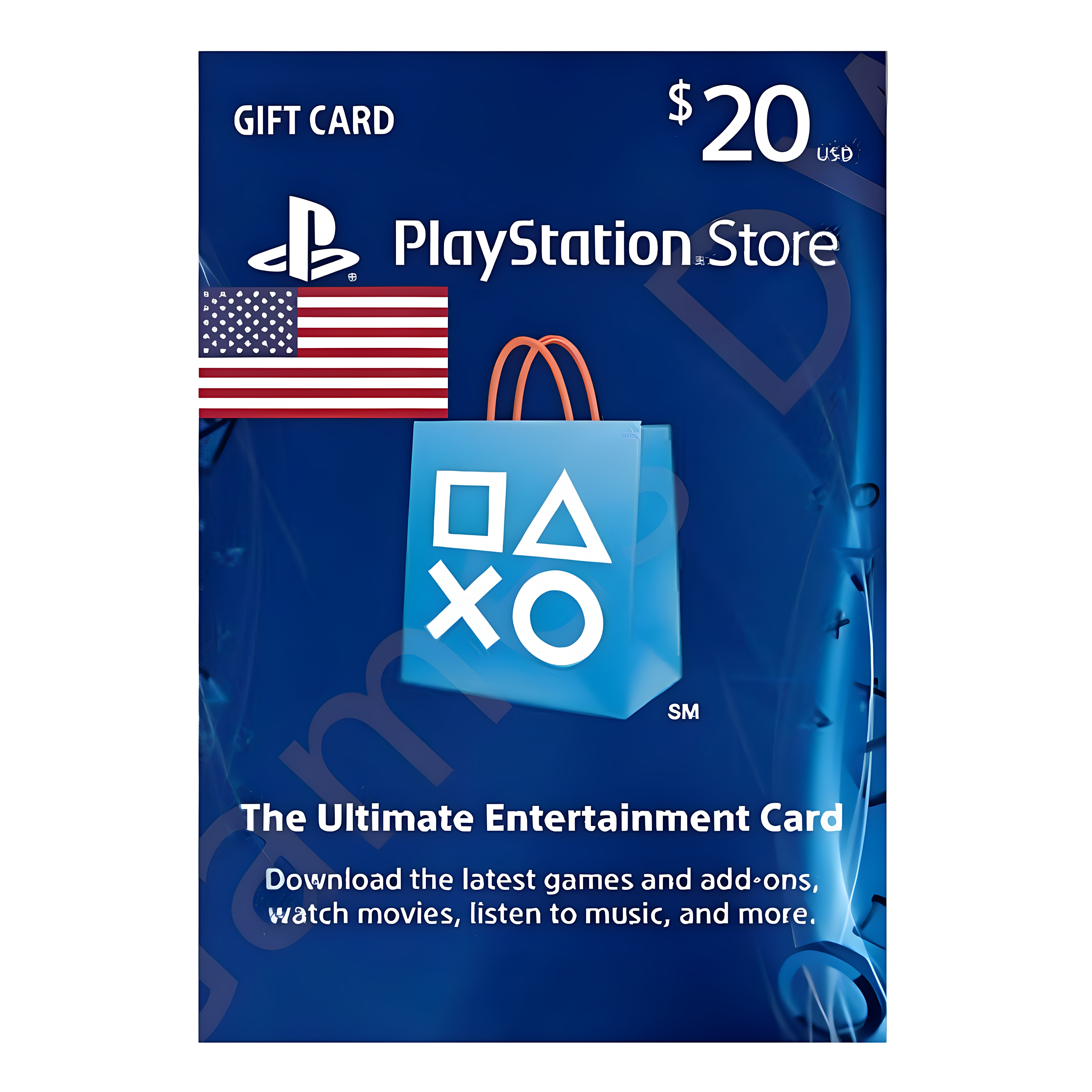 PlayStation Store Gift Card $20美元美国PSN充值点卡美服 (版)