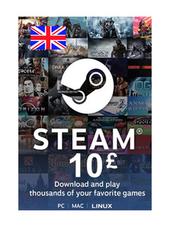 Steam Wallet Code 10 GBP UK 英国区Steam蒸汽钱包充值卡10英镑