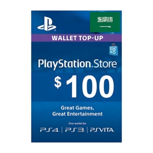 USD100 PlayStation Voucher Code Saudi Arabia沙特PSN充值卡KSA