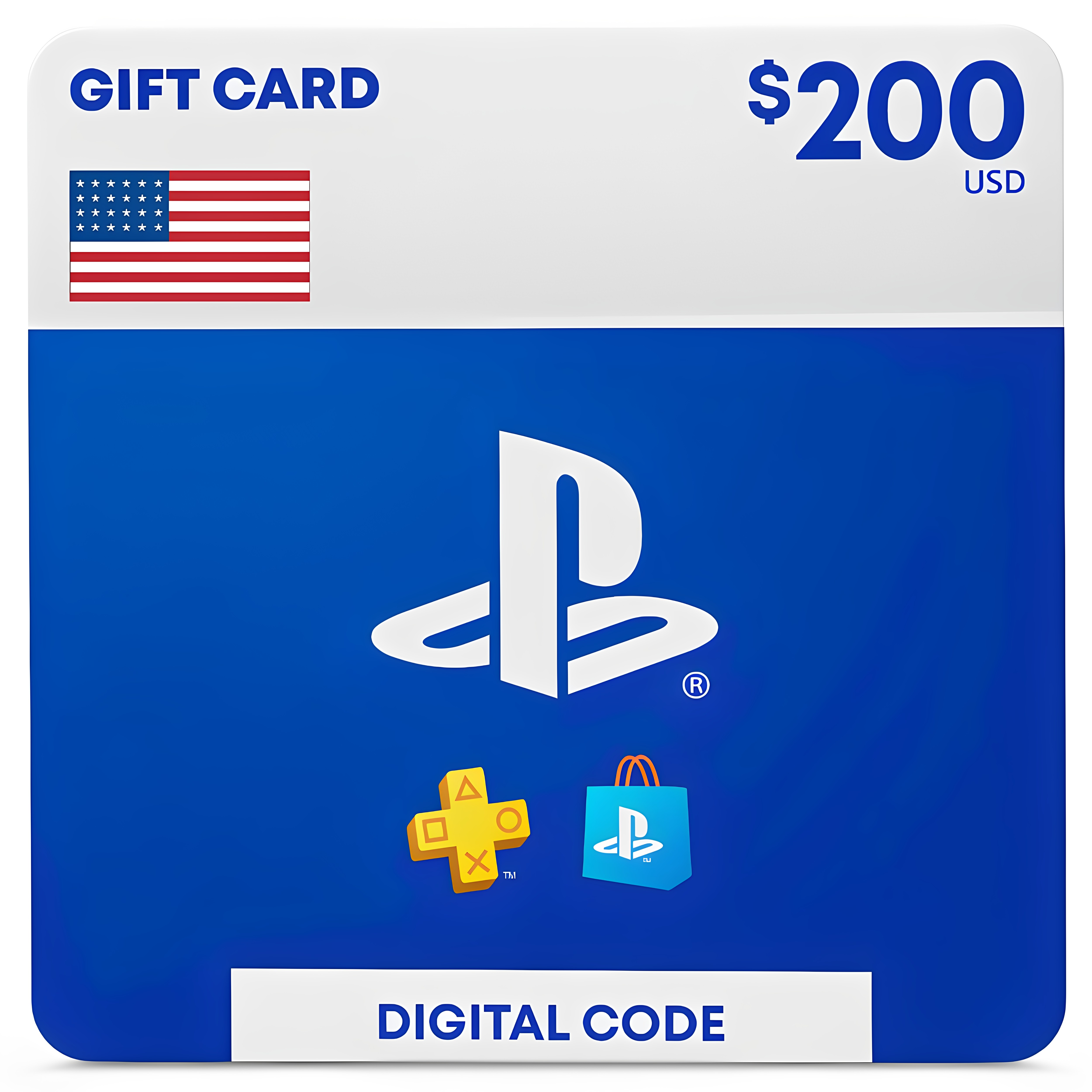 $200 USD Dollars Prepaid Card 美服 PlayStation PS5 PS4 USA