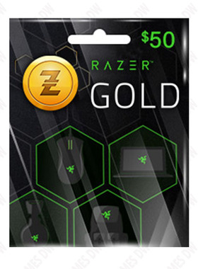 Razer Gold 雷蛇充值卡50美元 ZGold MOL Points 50USD 全球帐户