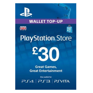 PlayStation Network Gift Card 30GBP 英国PSN礼品卡30英镑Code