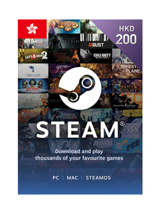 港服Steam 港元 Wallet数字點卡Key HKD 香港Steam預付卡代碼200
