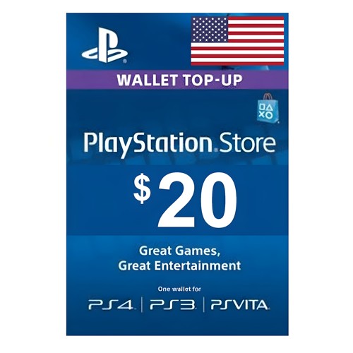 美服PSN充值卡PS4/PS5$20Code