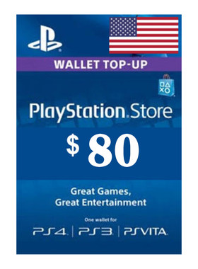 $80PlayStationCardPSN充值卡