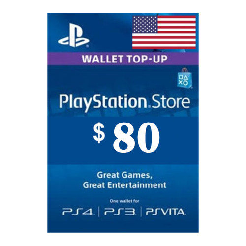 $80PlayStationCardPSN充值卡