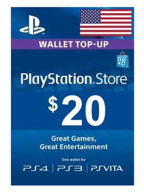 美服PSN20美刀礼品卡 PS5/PS4/PS3 Network Prepaid Gift Card US