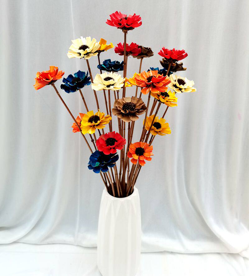 云南组合干花新款餐桌装饰花艺果壳芝麻花摆放茜茜公主单枝花束