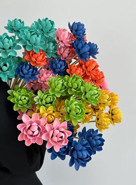手工组合干花摆放装饰开心花客厅餐桌相框diy摆件花束