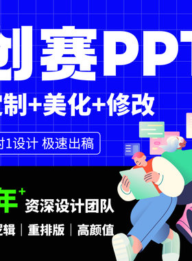 大学生创新创业大赛PPT高端定制（实体公司）