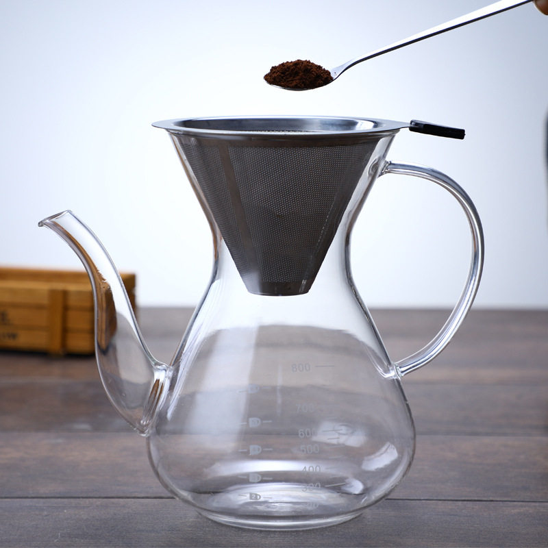 800毫升高硼硅玻璃咖啡壶家用分享细长嘴手冲壶一体套装热销,餐饮具,手冲壶,淘宝优惠券,粉丝福利购,淘宝优惠卷