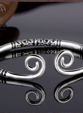 原创大话西游孙悟空紧箍咒手镯男女款泰银复古金箍棒网红开口手环