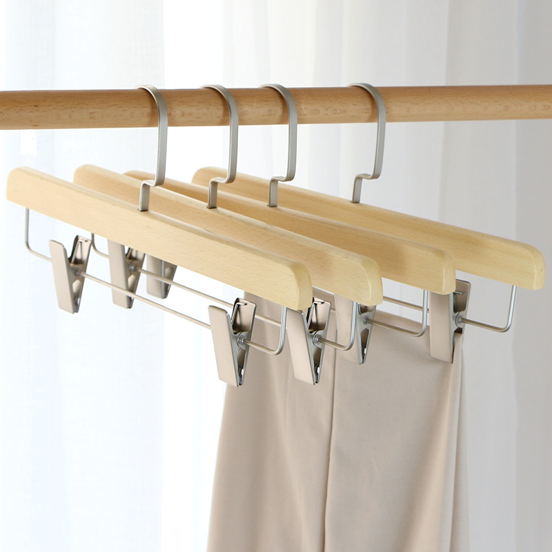 挂裤子专用衣架木质裤架裤夹家用无痕强力实木裙架jk裙夹防炸褶,收纳整理,裤/裙架,淘宝优惠券,粉丝福利购,淘宝优惠卷