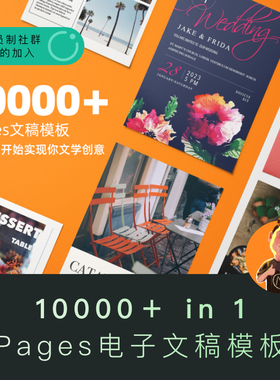 MISIGF pages文稿模板库时尚办公文稿模板苹果系统专用Iwork模板