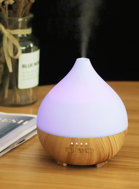 家用室内加湿器 扩香机精油香薰机 USB便携140ml木纹香薰机加湿器