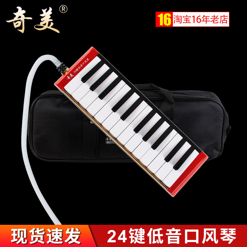 奇美24键低音口风琴专业演奏级乐队演出小学生用乐器教学团体合奏