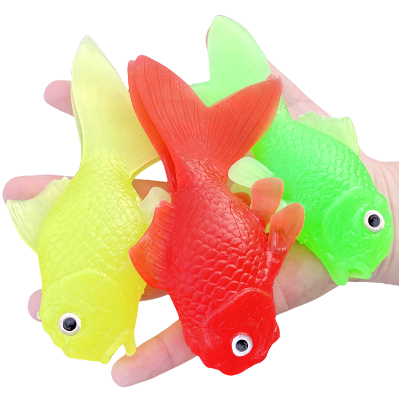 软胶仿真金鱼玩具套装包邮