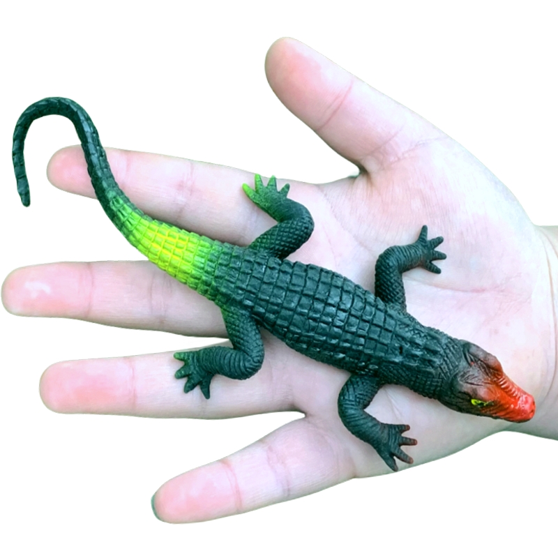 软胶彩色仿真小鳄鱼玩具包邮