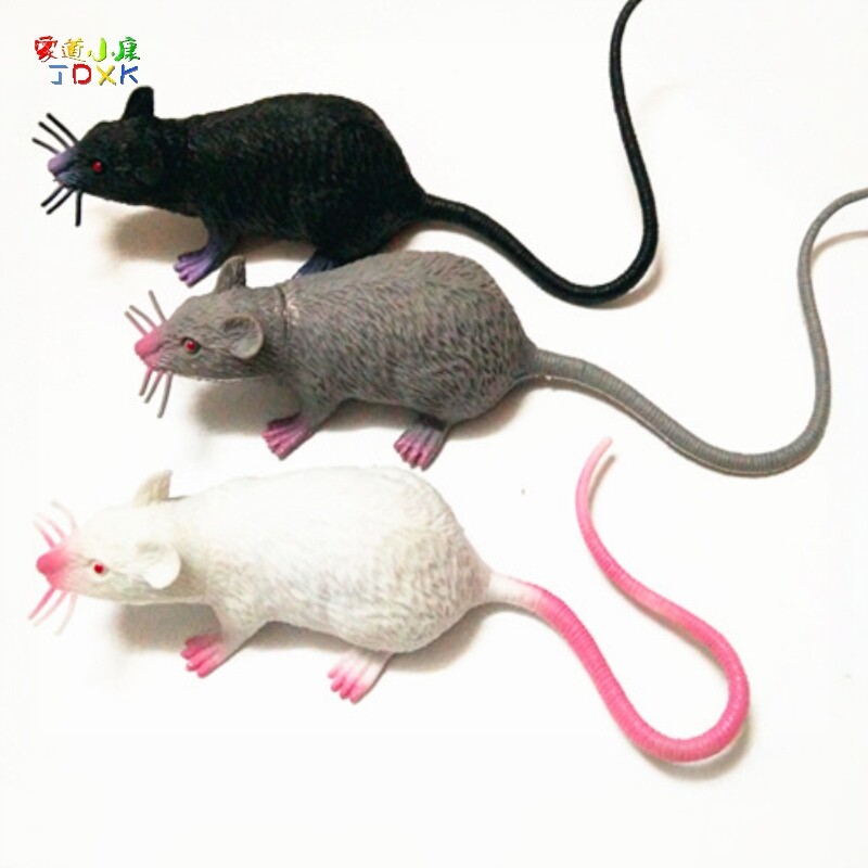 软胶仿真老鼠逗猫玩宠物恐怖恶搞吓人玩具蛇黑蜘蛛白老鼠动物模型
