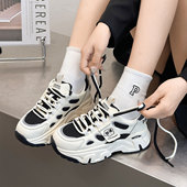 炸街老爹鞋 真皮厚底增高轻便软底休闲百搭运动鞋 女ins潮鞋 春秋季