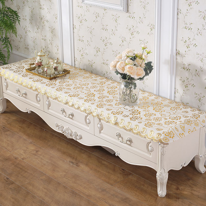 电视柜桌布防尘长方形茶几垫床头柜五斗柜美甲桌盖布田园客厅台布