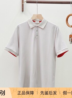 现货Hermes爱马仕马术部门男士polo衫翻领短袖T恤休闲修身polo衫