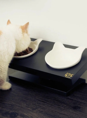 vivipet宠物曲木碗架饭碗多用途经典实木斜面餐桌饭猫咪狗狗桌