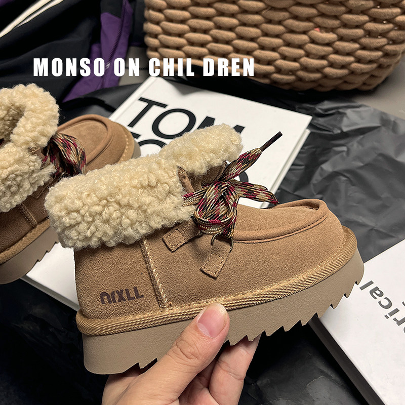 真皮防水加厚保暖防滑雪地靴女童男童棉鞋儿童短靴加绒加厚棉鞋子,童鞋/婴儿鞋/亲子鞋,雪地靴,淘宝优惠券,粉丝福利购,淘宝优惠卷