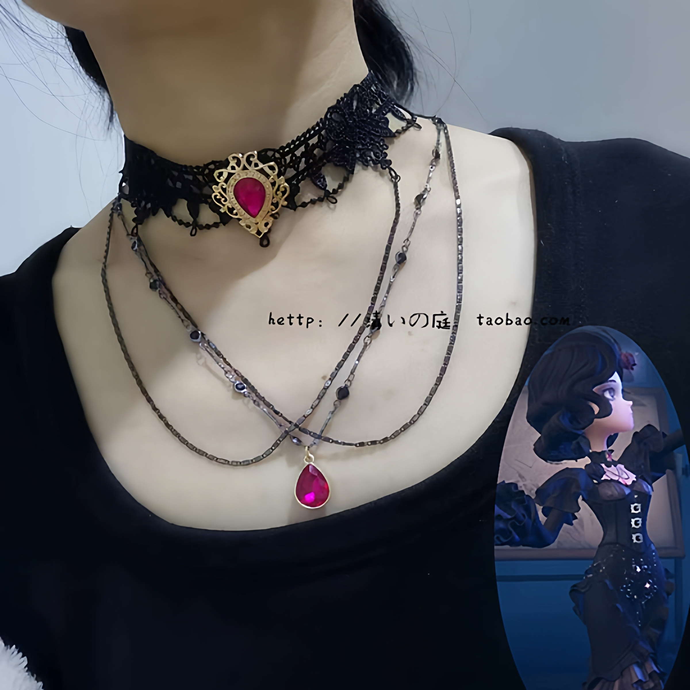 超自然行动组 薇薇安 黑月挽歌  cos项链  配饰  颈饰