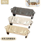 木兮金属水波纹夹可肩背斜跨防丢个性 男女手机通用可挂绳加宽背夹