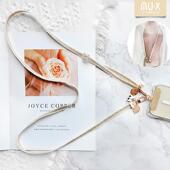 木兮小香风编织肩背防丢通用便携式 可调节长度带金属垫片斜跨挂绳