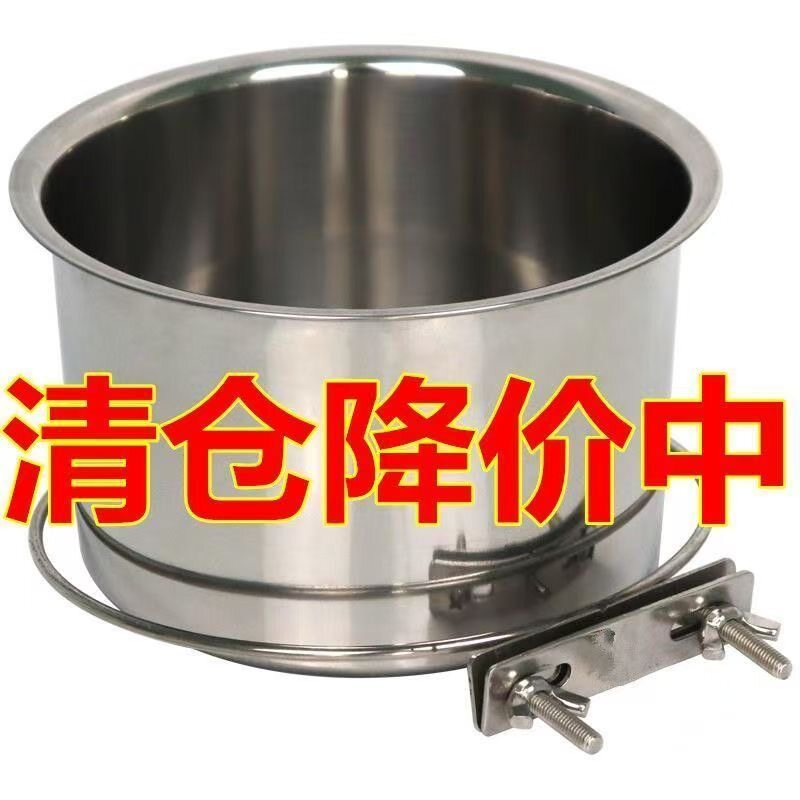 不锈钢猫狗碗双碗套装悬挂式宠物食碗水碗一体防打翻慢食碗