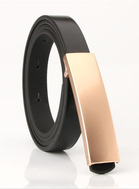 2023欧美新款光板扣浅绿咖啡驼色红色黑色米色白色春夏女士小皮带