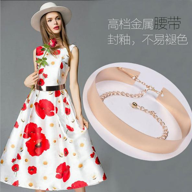 亮片欧美百搭风金色礼服腰封