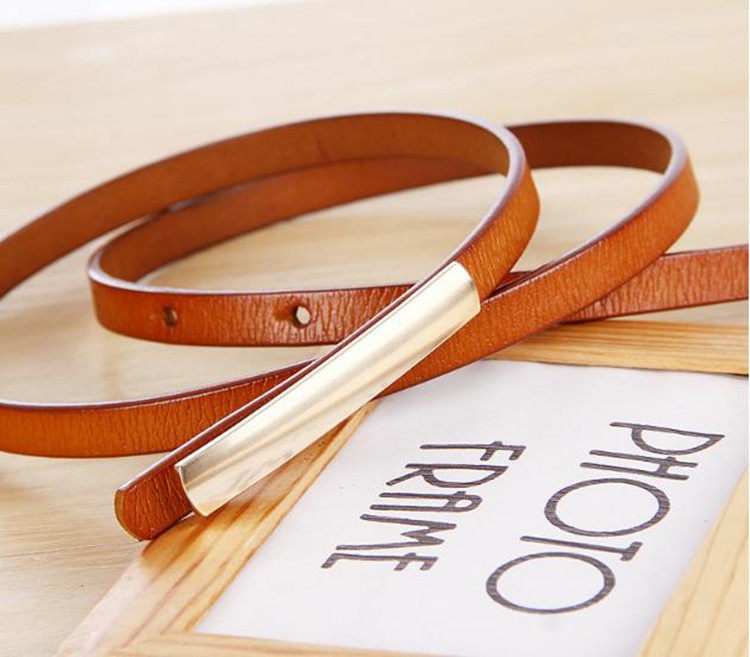 真皮时尚女配裙小皮带牛皮韩版百搭皮腰带细连衣裙黑装饰收腰腰带