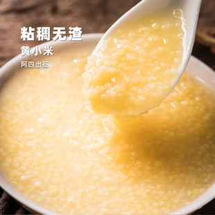 阿四出品 食用糯油粘小米粥坐月子杂粮粥 25年新货农家小黄米