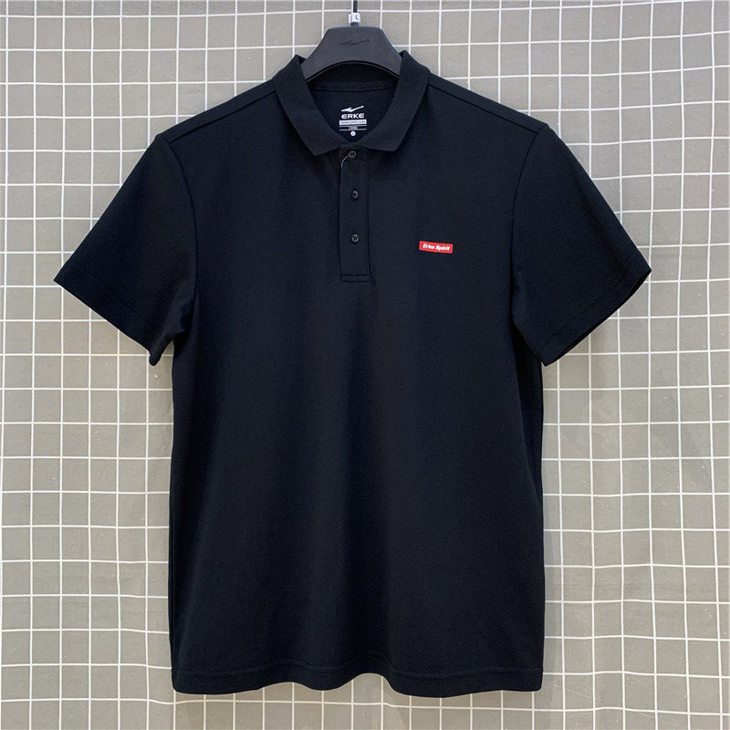 鸿星尔克2023夏季新款男装休闲翻领短袖T恤透气polo衫11221292524