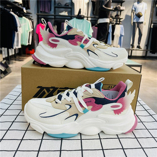 鸿星尔克小翅膀女鞋 2023秋季弜弹跑鞋时尚百搭运动鞋12122320581