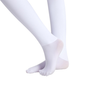 白色打底连裤 超大版 袜子加厚加绒跳舞蹈儿童 女童加肥加大码 秋冬季