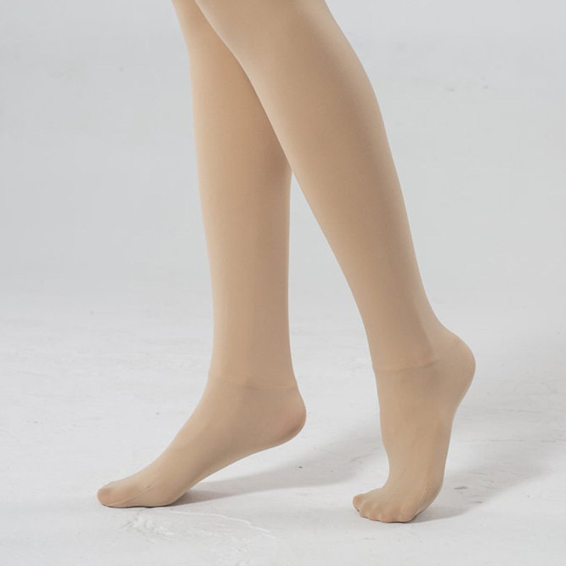 加肥加大版白色打底连裤袜子秋款簿款跳舞蹈女童儿童连体袜透肉色