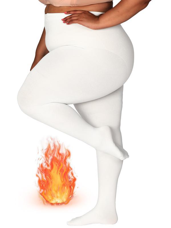 秋冬天女童加肥加大版超大码白色打底连裤袜子加厚加绒跳舞蹈儿童