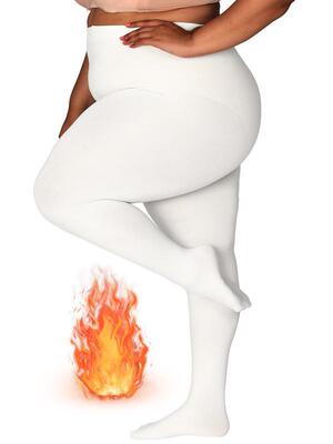 秋冬加肥加大版超大版女童棉白色打底连裤袜子加厚加绒跳舞蹈儿童