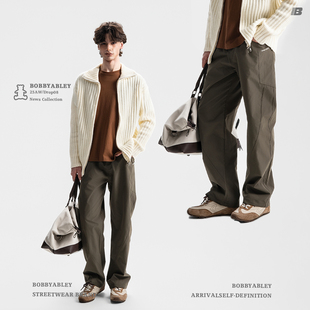 BOBBY ABLEY美式复古多口袋设计防风耐磨户外日常直筒弯刀休闲裤