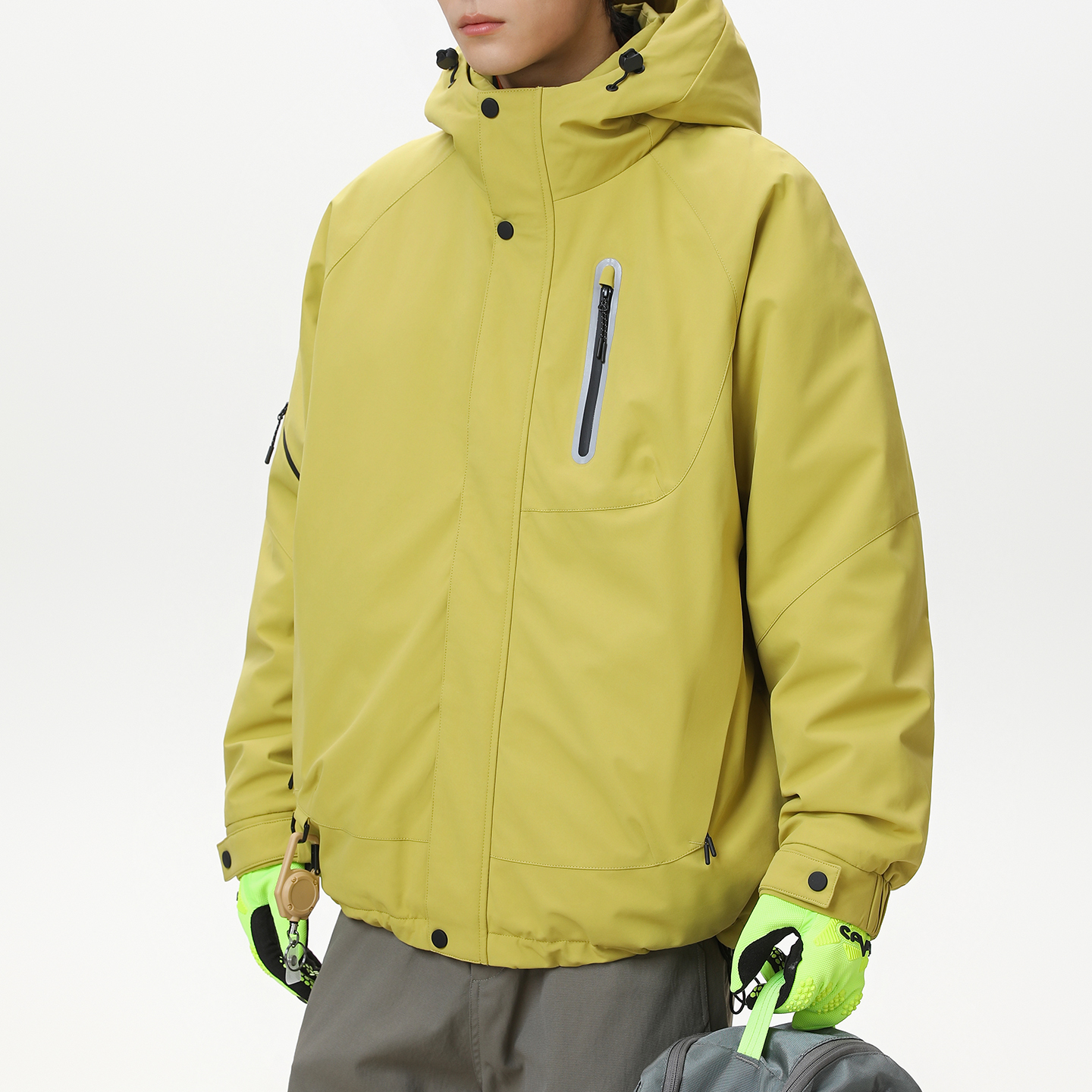 BOBBY ABLEY户外机能风连帽夹克90鸭绒男防风外套潮牌百搭羽绒服