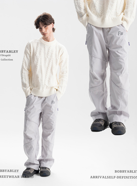 BOBBY ABLEY美式街头宽松休闲防风直筒百搭户外机能休闲工装裤