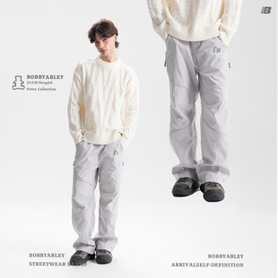 BOBBY ABLEY美式街头宽松休闲防风直筒百搭户外机能休闲工装裤