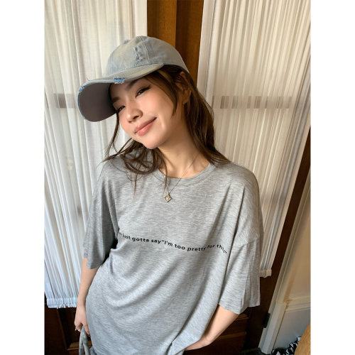宽松印花短袖T恤女春夏